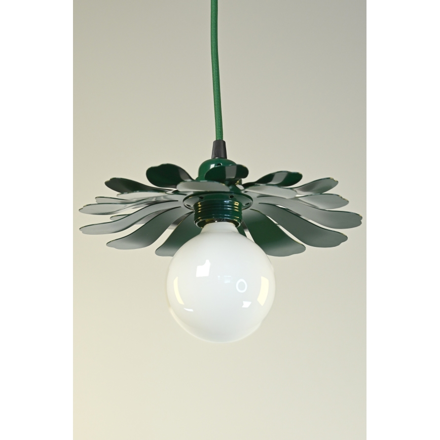 Bohemia-Design - Kabel-Pendelleuchte 1xE27/60W/230V grün