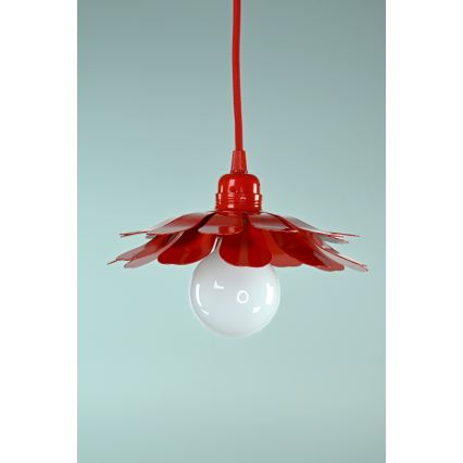 Bohemia-Design - Pendelleuchte an Kabel 1xE27/60W/230V rot