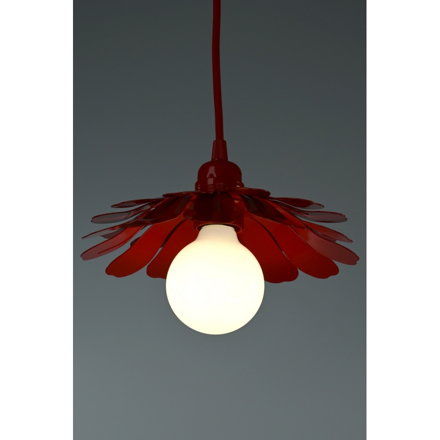 Bohemia-Design - Pendelleuchte an Kabel 1xE27/60W/230V rot