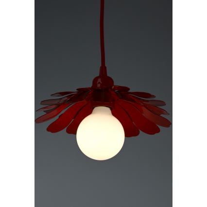 Bohemia-Design - Pendelleuchte an Kabel 1xE27/60W/230V rot