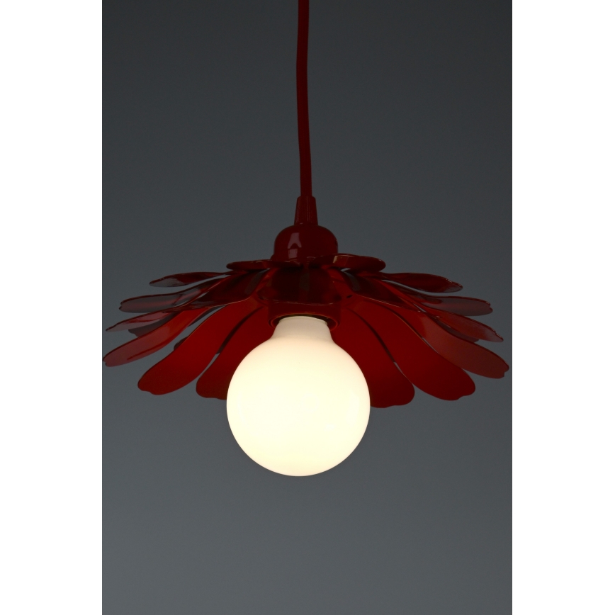 Bohemia-Design - Pendelleuchte an Kabel 1xE27/60W/230V rot