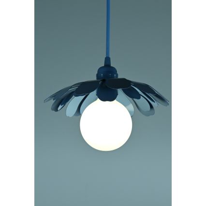 Bohemia-Design - Pendelleuchte mit Kabel 1xE27/60W/230V blau