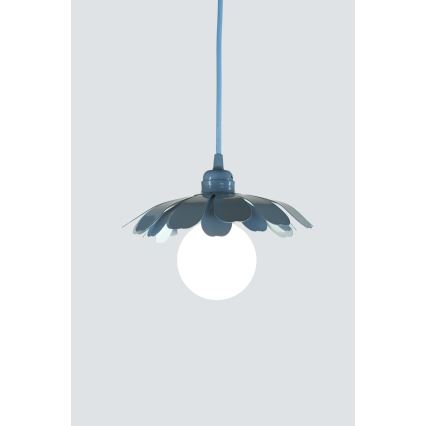 Bohemia-Design - Pendelleuchte mit Kabel 1xE27/60W/230V blau