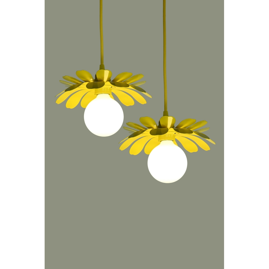 Bohemia-Design - Pendelleuchte mit Kabel 1xE27/60W/230V gelb
