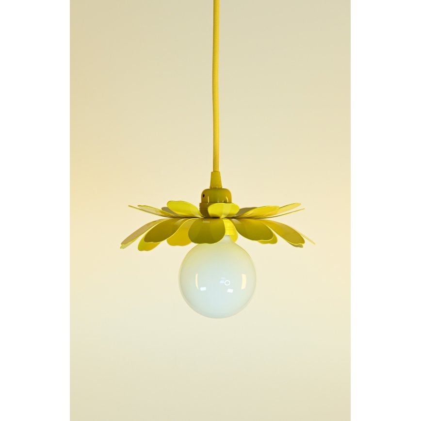 Bohemia-Design - Pendelleuchte mit Kabel 1xE27/60W/230V gelb