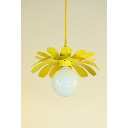 Bohemia-Design - Pendelleuchte mit Kabel 1xE27/60W/230V gelb