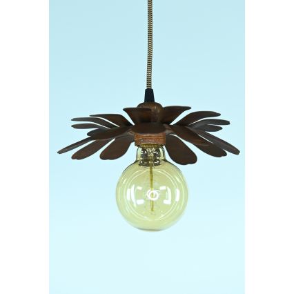 Bohemia-Design - Pendelleuchte mit Seilaufhängung 1xE27/60W/230V bronzefarben