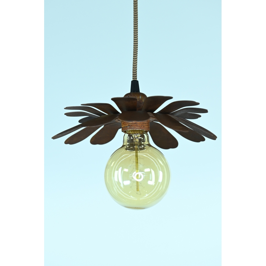 Bohemia-Design - Pendelleuchte mit Seilaufhängung 1xE27/60W/230V bronzefarben