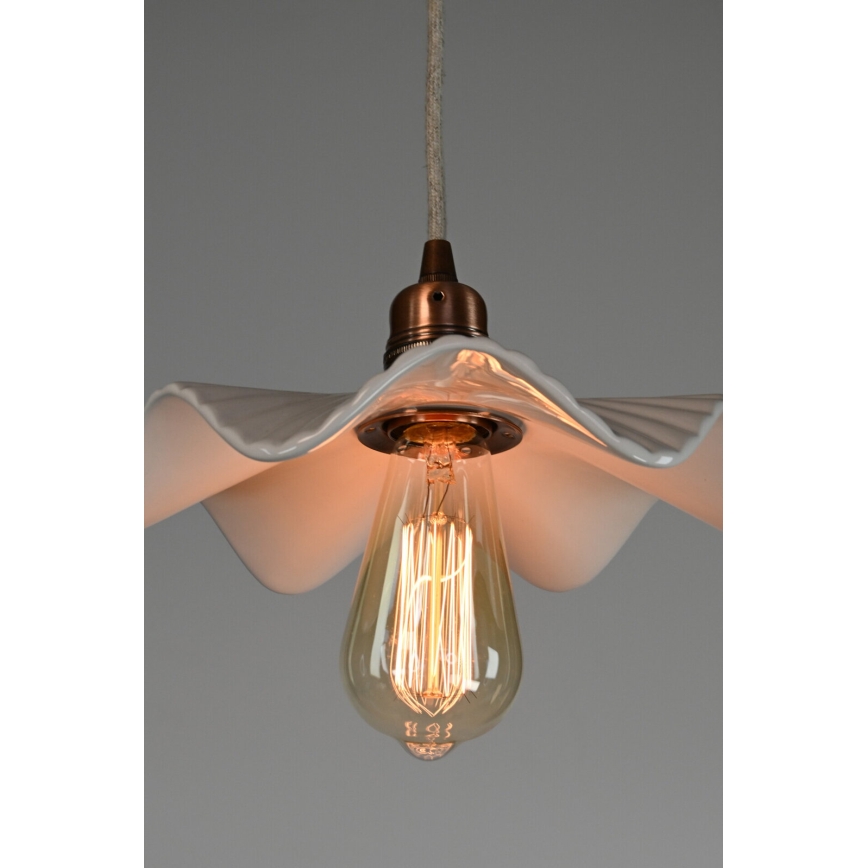Bohemia-Design - Porzellan-Hängeleuchte an Kabel 1xE27/60W/230V