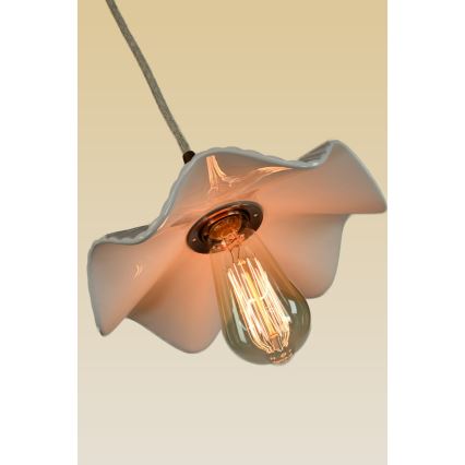 Bohemia-Design - Porzellan-Hängeleuchte an Kabel 1xE27/60W/230V