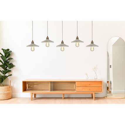 Bohemia-Design - Porzellan-Hängeleuchte mit Kabel 1xE27/60W/230V