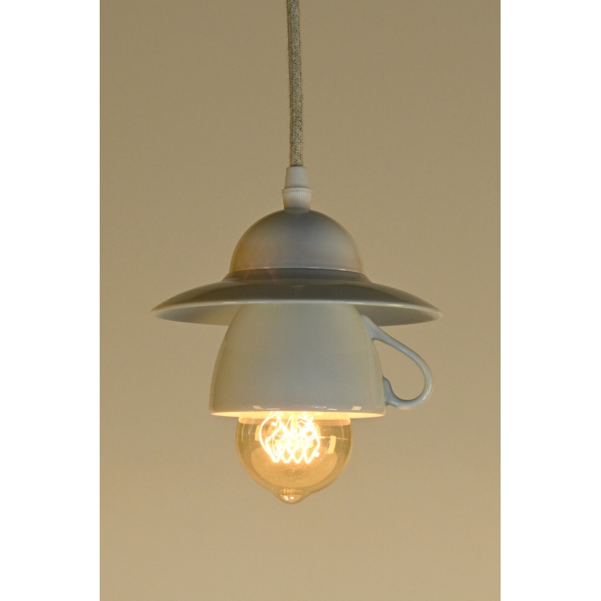 Bohemia-Design - Porzellan-Pendelleuchte an Kabel 1xE27/60W/230V