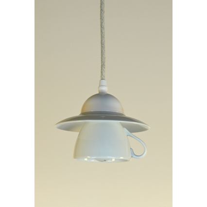 Bohemia-Design - Porzellan-Pendelleuchte an Kabel 1xE27/60W/230V