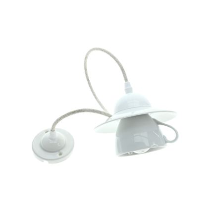 Bohemia-Design - Porzellan-Pendelleuchte an Kabel 1xE27/60W/230V