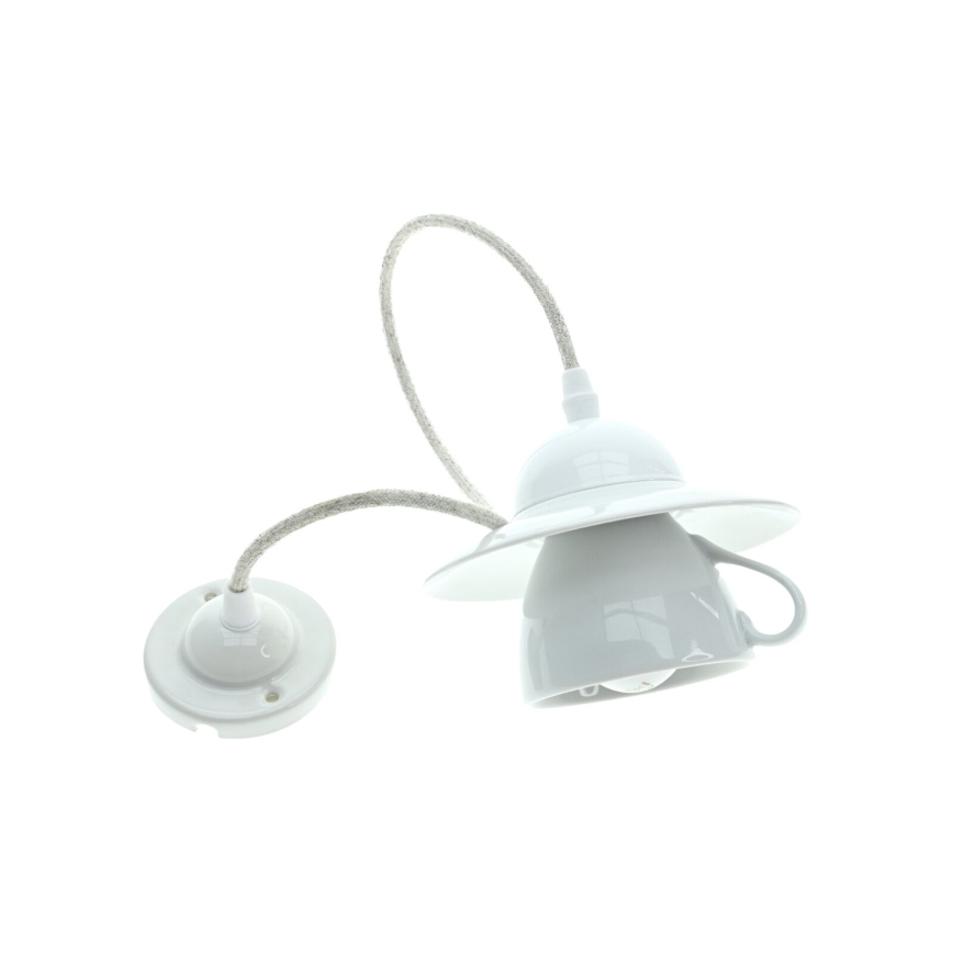 Bohemia-Design - Porzellan-Pendelleuchte an Kabel 1xE27/60W/230V