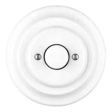Bohemia-Design - Porzellan-Retro-Drehdimmer mit Rahmen 250V/10A weiß