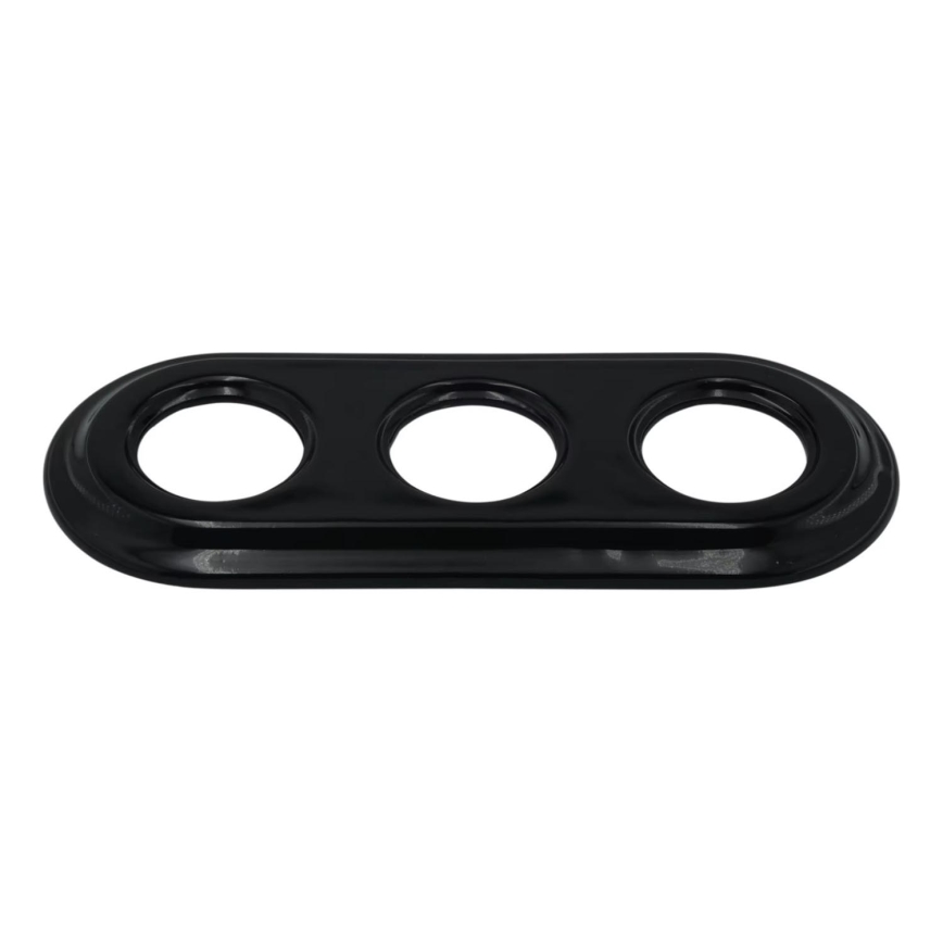 Bohemia-Design - Porzellan-Retro-Dreifach-Bilderrahmen, schwarz