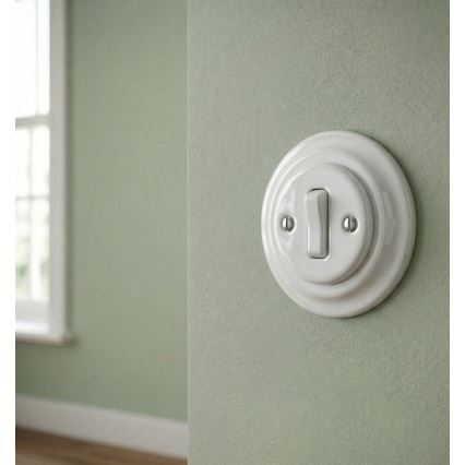 Bohemia-Design - Porzellan-Retro-Rahmen, schlicht, weiß