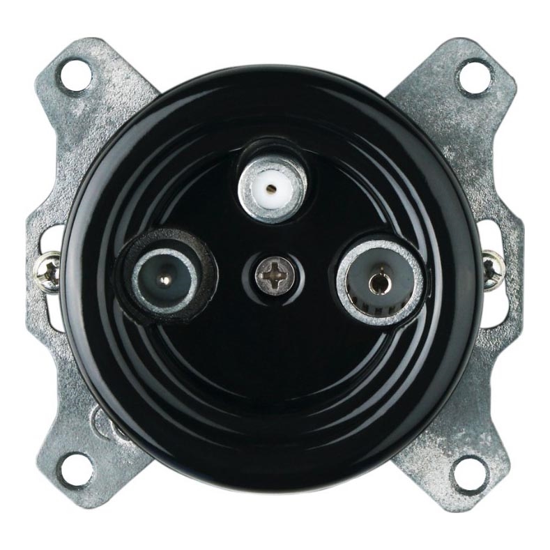 Bohemia-Design - Porzellan-Retro-TV/SAT-W-Steckdose rahmenlos schwarz