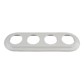 Bohemia-Design - Retro-Rahmen aus Porzellan, 4-fach, weiß
