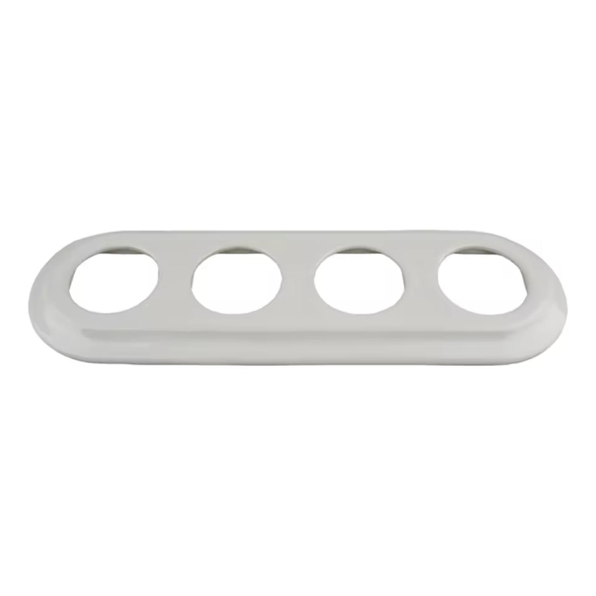 Bohemia-Design - Retro-Rahmen aus Porzellan, 4-fach, weiß