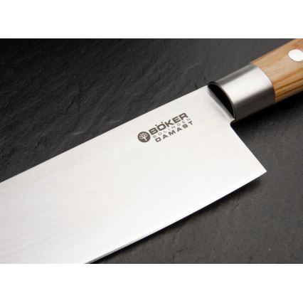 Böker - Damast-Küchenmesser DAMAST OLIVE 21,2 cm Olivenholz