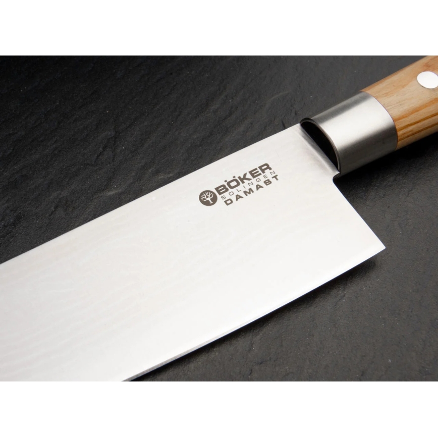 Böker - Damast-Küchenmesser DAMAST OLIVE 21,2 cm Olivenholz