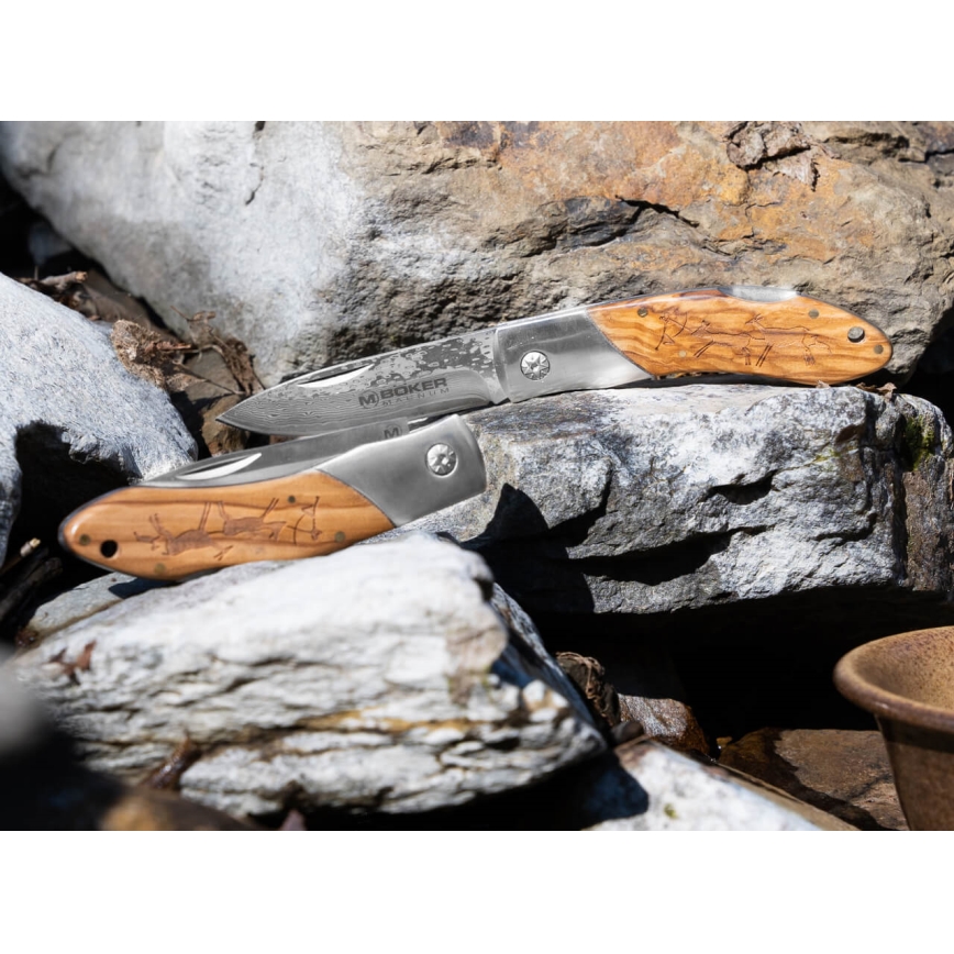 Böker - Damast‑Taschenmesser Magnum Caveman 19,4 cm