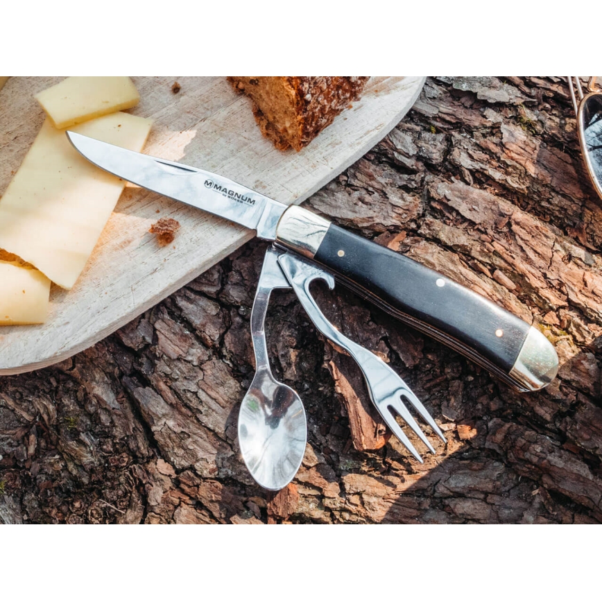 Böker - Taschenmesser mit Besteck Magnum Bon Appetite 18,7 cm Pakka