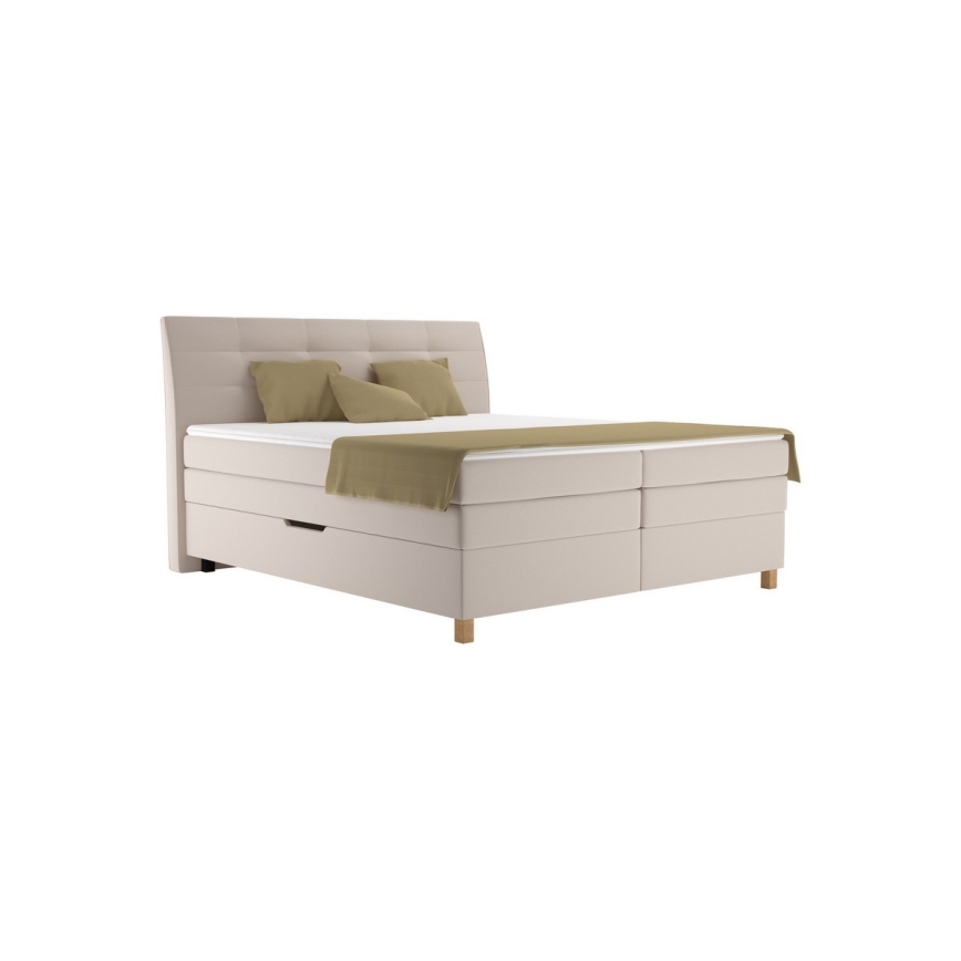 Boxspringbett mit Matratze BEA 180x200 cm beige