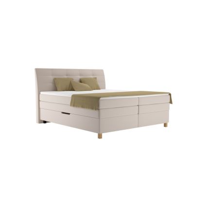 Boxspringbett mit Matratze BEA, 160 x 200 cm, beige