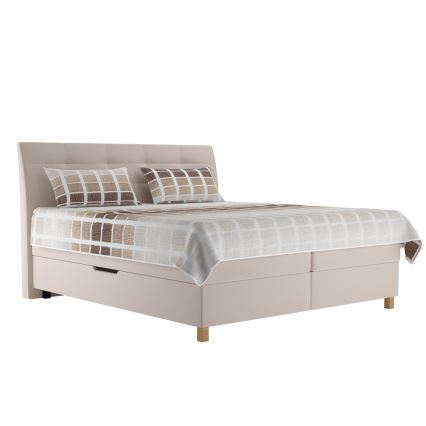 Boxspringbett mit Matratze BEA, 160 x 200 cm, beige