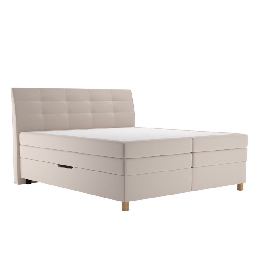 Boxspringbett mit Matratze BEA 180x200 cm beige