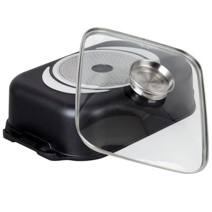 Bräter mit Deckel TORO 6,5 l 34,5x10x24,5 cm schwarz