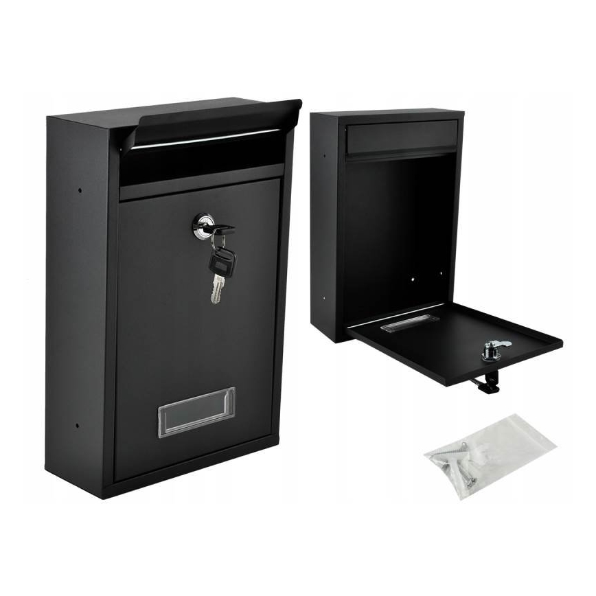 Briefkasten 21,7x32 cm, schwarz