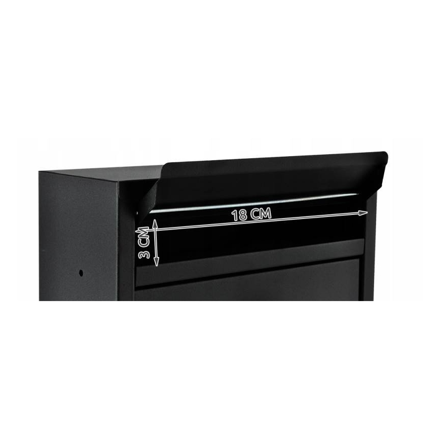 Briefkasten 21,7x32 cm, schwarz