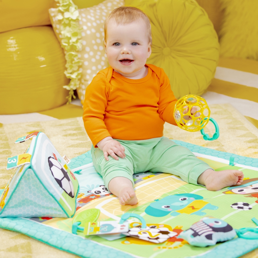 Bright Starts - Baby-Spieldecke OBALL GRIP & KICK 3xAA