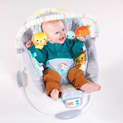 Bright Starts - Vibrationsliege für Kinder mit Melodie WHIMSICAL WILD