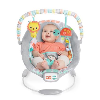 Bright Starts - Vibrationsliege für Kinder mit Melodie WHIMSICAL WILD