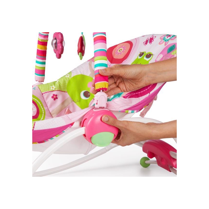 Bright Starts - Vibrierende Babyschaukel RASPBERRY GARDEN