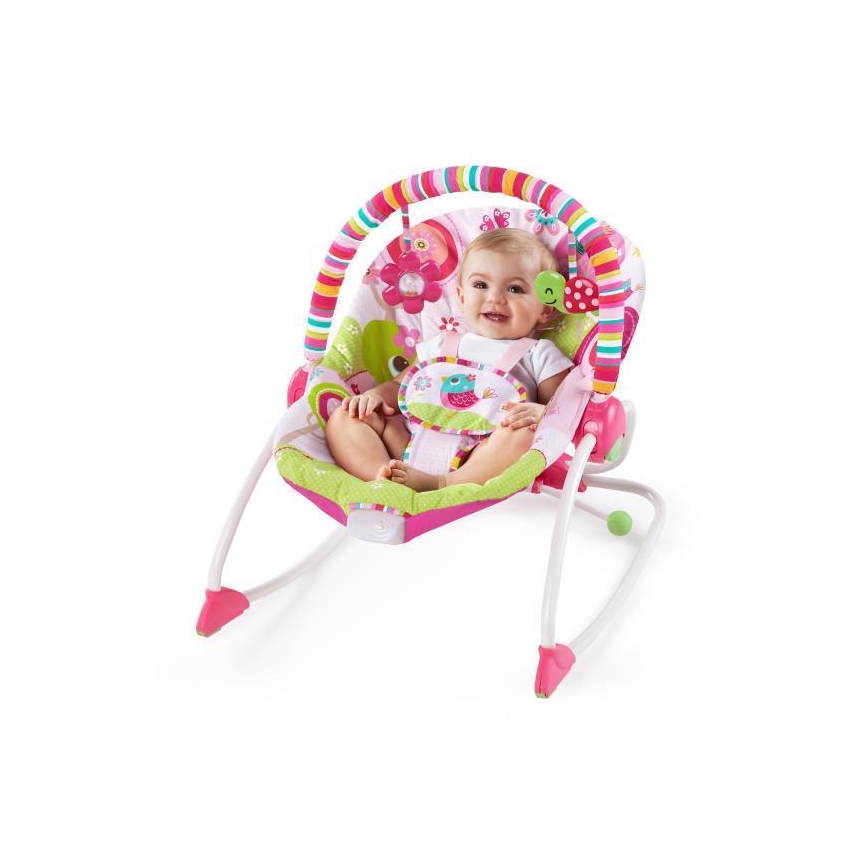 Bright Starts - Vibrierende Babyschaukel RASPBERRY GARDEN