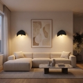 Brilagi - 2er-Set Wandleuchte WABI SABI, 1x E14/40W/230V, schwarz