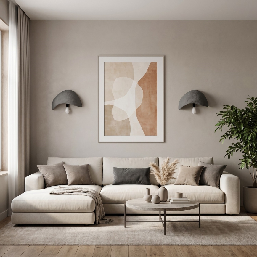 Brilagi - 2er-Set Wandleuchte WABI SABI 1xE14/40W/230V grau