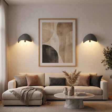 Brilagi - 2er-Set Wandleuchte WABI SABI 1xE14/40W/230V grau