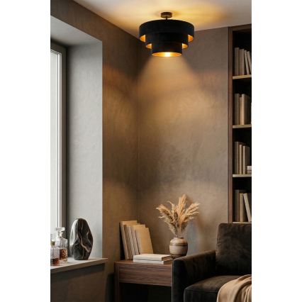 Brilagi - Anbau-Deckenleuchte LUNETA 1xE27/60W/230V Ø 40 cm schwarz/gold