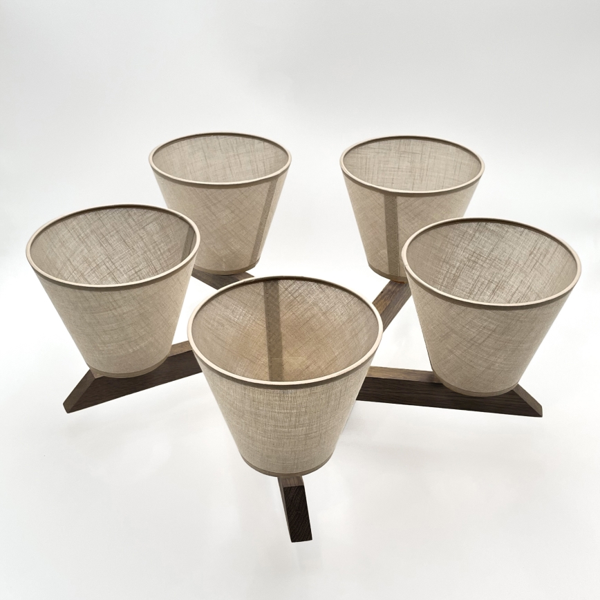 Brilagi - Anbauleuchte ANTHONY 5xE14/40W/230V Eiche/beige