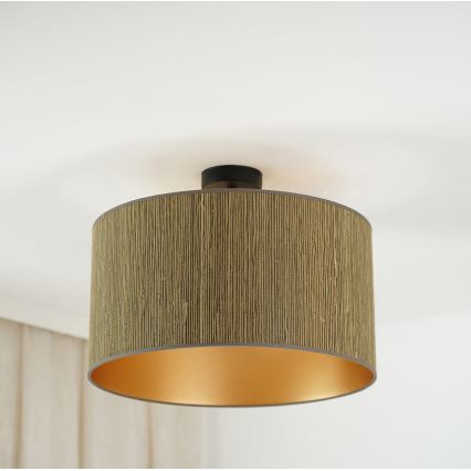 Brilagi - Anbauleuchte BOSTON ROLLER 1xE27/15W/230V d 45 cm Stroh braun/golden
