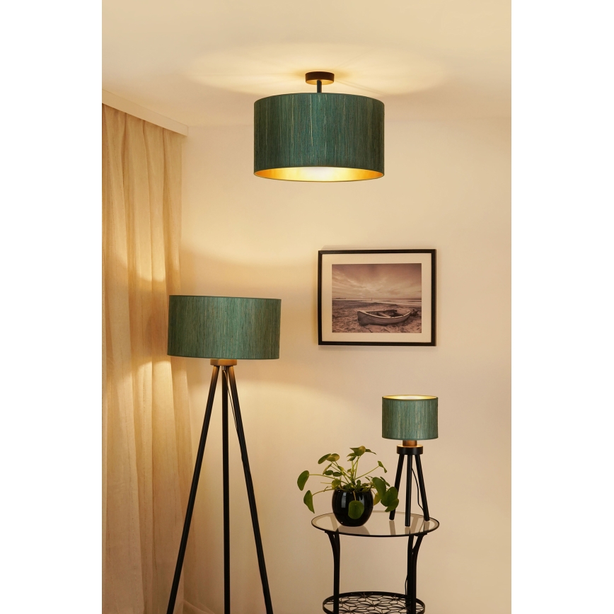 Brilagi - Anbauleuchte BOSTON ROLLER 1xE27/15W/230V d 45 cm Stroh grün/golden