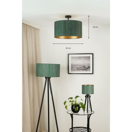 Brilagi - Anbauleuchte BOSTON ROLLER 1xE27/15W/230V d 45 cm Stroh grün/golden