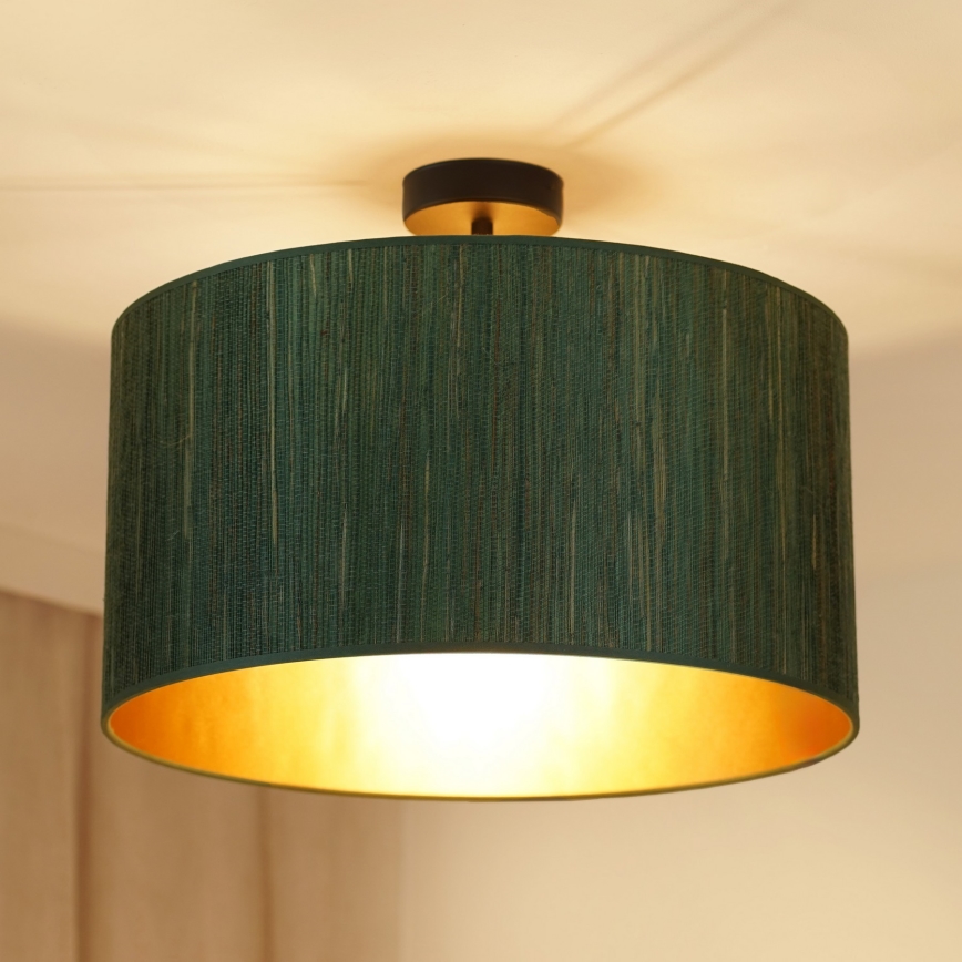 Brilagi - Anbauleuchte BOSTON ROLLER 1xE27/15W/230V d 45 cm Stroh grün/golden